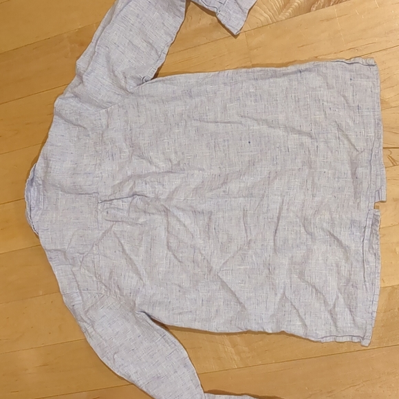 Chico's Design purple linen button down - Picture 7 of 7